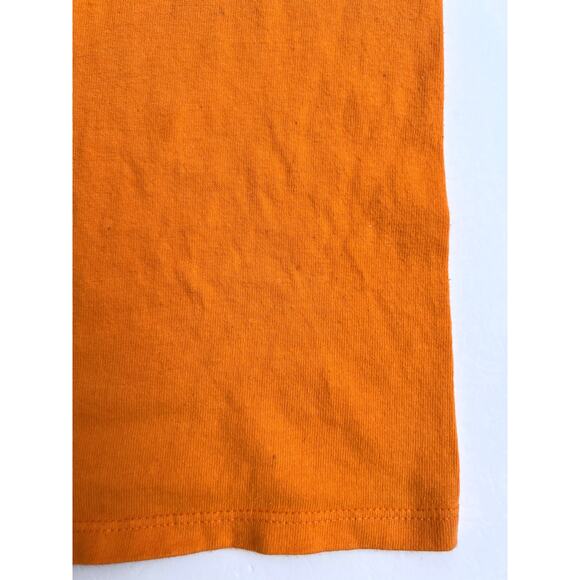 Vintage Champion USA Made Spellout Orange Spellout T Shirt Single Stitch Tee 80s - Picture 6 of 9